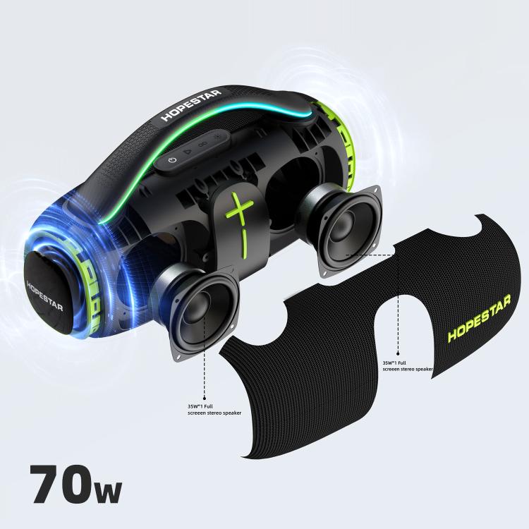 مكبر صوت بلوتوث محمول مقاوم للماء HOPESTAR H85 بقوة 70 واط، يدعم TF / AUX / USB