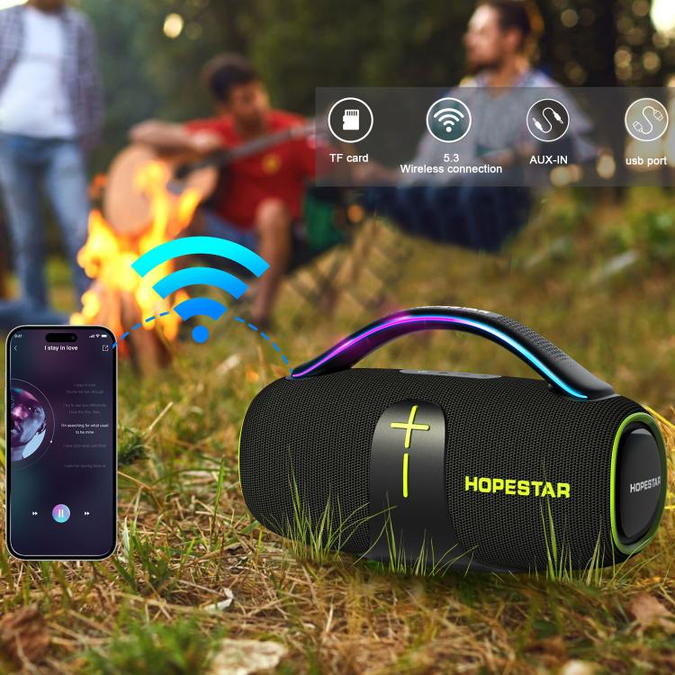 مكبر صوت بلوتوث محمول مقاوم للماء HOPESTAR H85 بقوة 70 واط، يدعم TF / AUX / USB