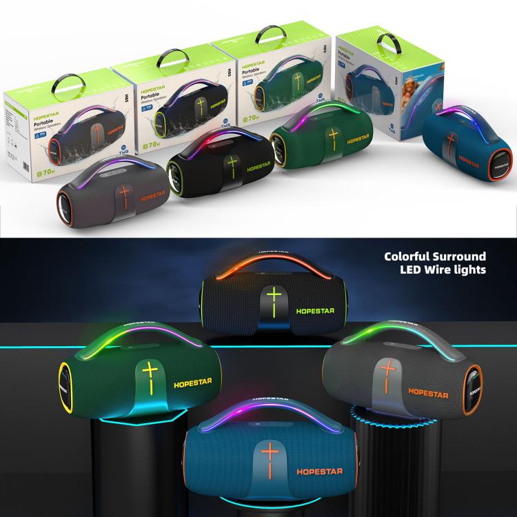 مكبر صوت بلوتوث محمول مقاوم للماء HOPESTAR H85 بقوة 70 واط، يدعم TF / AUX / USB