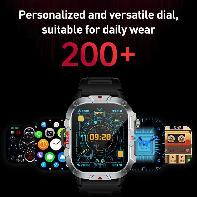 C40 Pro ساعة ذكية رياضية خارجية بشاشة TFT بحجم 2.19 بوصة وبلوتوث تدعم مراقبة معدل ضربات القلب