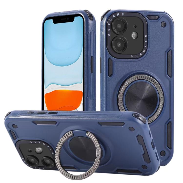 حافظة هاتف بمغناطيس دوار ميكانيكي ثلاثي النواة بزاوية 360 درجة، لهواتف iPhone 12، iPhone 12 Pro، iPhone 11