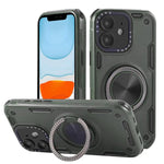 حافظة هاتف بمغناطيس دوار ميكانيكي ثلاثي النواة بزاوية 360 درجة، لهواتف iPhone 12، iPhone 12 Pro، iPhone 11