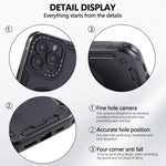حافظة هاتف بمغناطيس دوار ميكانيكي ثلاثي النواة بزاوية 360 درجة، لهواتف iPhone 12، iPhone 12 Pro، iPhone 11