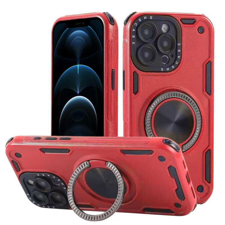 حافظة هاتف بمغناطيس دوار ميكانيكي ثلاثي النواة بزاوية 360 درجة، لهواتف iPhone 12، iPhone 12 Pro، iPhone 11