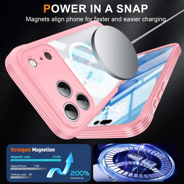 غطاء هاتف مقاوم للماء مع MagSafe من Life، لهواتف iPhone 17 Pro Max، iPhone 17 Pro