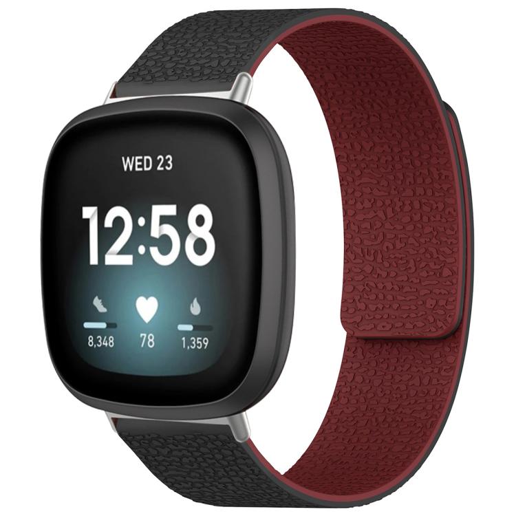 xDfind Litchi Texture Magnetic Silicone Watch Band, For Fitbit Charge 5 / Charge 6, For Fitbit Versa 4/Versa3/Sense2/Sense, For Fitbit Luxe / Special Edition, For Fitbit Inspire 2 / Ace 3, For Fitbit Charge 4 / Charge 3