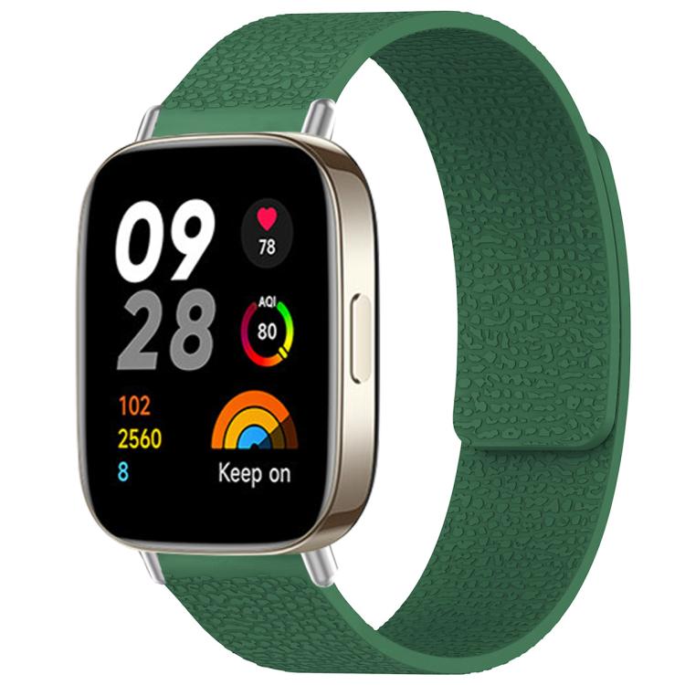 xDfind Litchi Texture Magnetic Silicone Watch Band, For Xiaomi Band 10 Pro/9 Pro/Redmi Watch 6/5/4, For Xiaomi Smart Bnad 10 / 9 / 8, For Redmi Watch 3 Active/Watch 3 Lite, For Redmi Watch 3