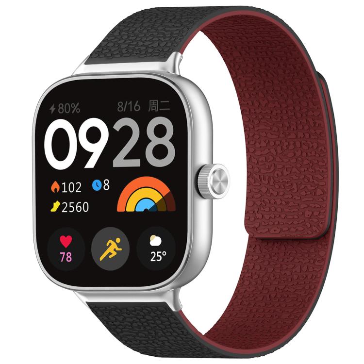 xDfind Litchi Texture Magnetic Silicone Watch Band, For Xiaomi Band 10 Pro/9 Pro/Redmi Watch 6/5/4, For Xiaomi Smart Bnad 10 / 9 / 8, For Redmi Watch 3 Active/Watch 3 Lite, For Redmi Watch 3