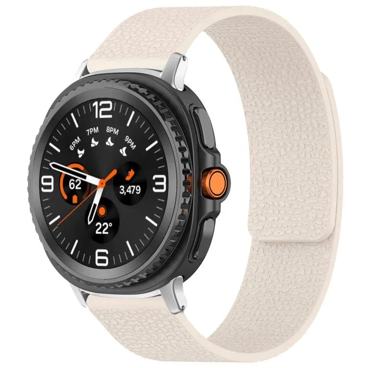 xDfind Litchi Texture Magnetic Silicone Watch Band, For Samsung Galaxy Watch Ultra/Ultra 2025, For Samsung Galaxy Watch8 / 8 Classic, For Samsung Galaxy Watch 7 / 6 / 5 / FE, For Samsung Galaxy Fit3 SM-R390