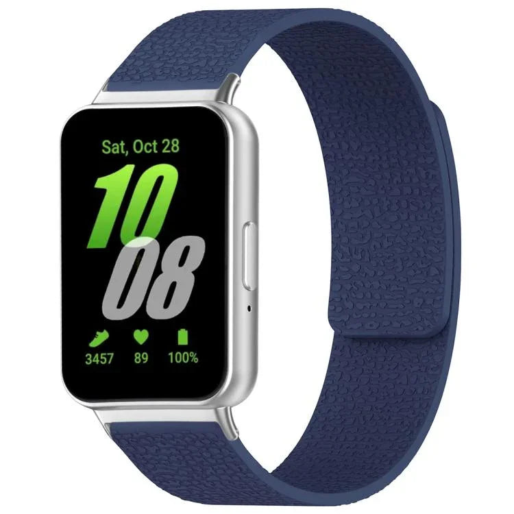 xDfind Litchi Texture Magnetic Silicone Watch Band, For Samsung Galaxy Watch Ultra/Ultra 2025, For Samsung Galaxy Watch8 / 8 Classic, For Samsung Galaxy Watch 7 / 6 / 5 / FE, For Samsung Galaxy Fit3 SM-R390