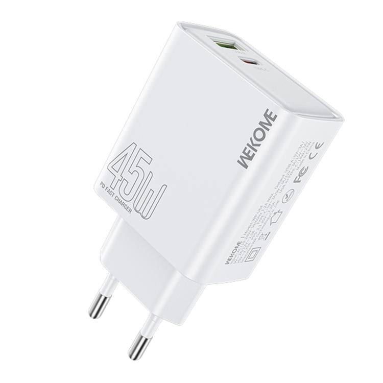 شاحن سريع WK WP-U64 45 واط Kinkong Flash Charge USB + Type-C، قابس الاتحاد الأوروبي، قابس المملكة المتحدة، قابس الولايات المتحدة