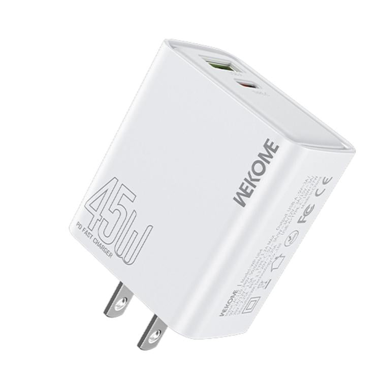 شاحن سريع WK WP-U64 45 واط Kinkong Flash Charge USB + Type-C، قابس الاتحاد الأوروبي، قابس المملكة المتحدة، قابس الولايات المتحدة