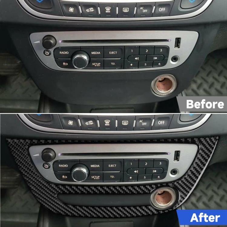 Carbon Fiber Car Air Conditioner Panel A Decorative Sticker for Renault Fluence 2009-2017 / Megane 2008-2016, Left and Right Driver, Air Conditioner Panel A