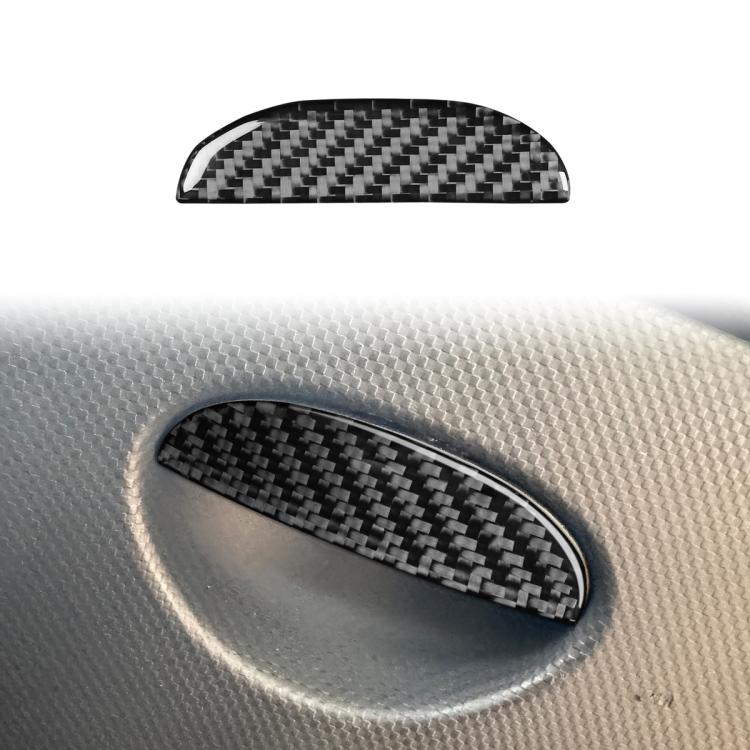 Carbon Fiber Car Passenger Seat Storage Box Handle Decorative Sticker for SEAT Leon 2005-2012, Left and Right Driver, Passenger Seat Storage Box Handle