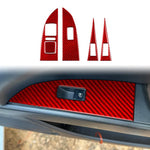 5pcs/Set Carbon Fiber Car Lifting Panel Decorative Sticker for SEAT Leon 2005-2012, Lifting Panel, Left Driver, Lifting Panel, Right Driver