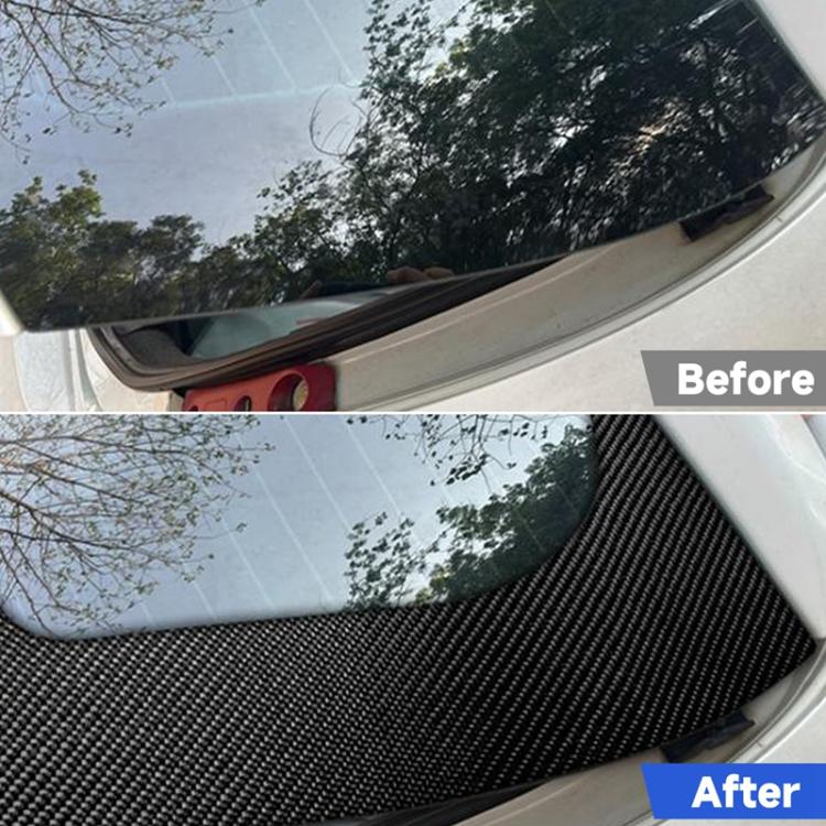 2pcs/Set Carbon Fiber Car Rear Windshield Decorative Sticker for SEAT Leon 2005-2012, Carbon Sheet Style, Left and Right Driver, Rear Windshield