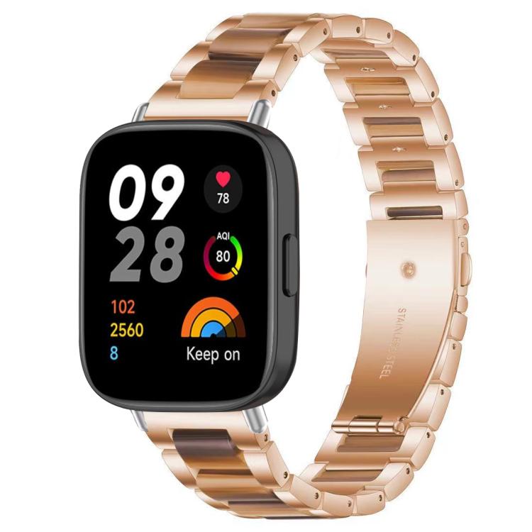 xDfind Three Beads Metal Resin Watch Band, For Redmi Watch6/5/4/Xiaomi Band 9 Pro/8 Pro, For Xiaomi Smart Band 10 / 9 / 8, For Redmi Watch 3