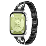 xDfind X-Shaped Single Row Diamond Metal Watch Band, For Huawei Watch Fit4 / Fit4 Pro / Fit3