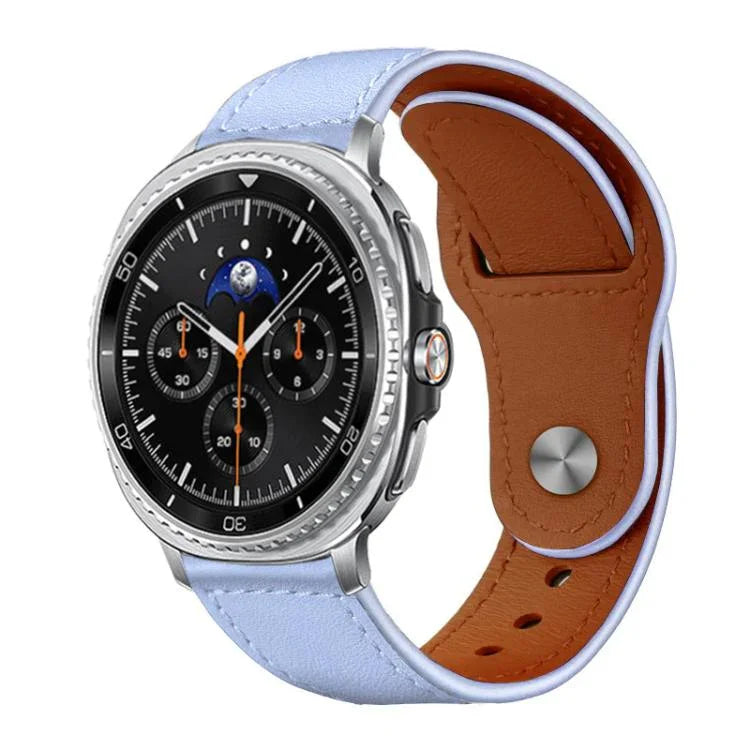 xDfind Rivet Buckle Genuine Leather Watch Band, For Samsung Galaxy Watch Ultra / Ultra 2025, For Samsung Galaxy Watch8 / 8 Classic