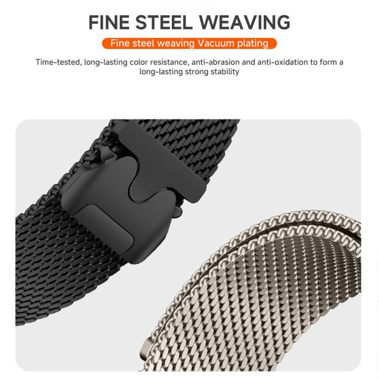 xDfind Milanese Parachute Buckle Stainless Steel Watch Band, For Amazfit T-Rex 3