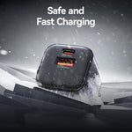 شاحن صغير USAMS CC263 GaN USB-C / Type-C و USB مزدوج المنفذ بقوة 30 واط، CC263
