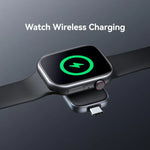 شاحن لاسلكي محمول بمنفذ USB-C / Type-C لسلسلة ساعات آبل من USAMS موديل CD247