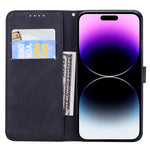 غطاء هاتف جلدي بنقش فراشات مع إحساس بالجلد الكلاسيكي وقلب أفقي، لهواتف iPhone 17 Pro Max، iPhone 17 Pro، iPhone 17، iPhone Air