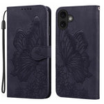 غطاء هاتف جلدي بنقش فراشات مع إحساس بالجلد الكلاسيكي وقلب أفقي، لهواتف iPhone 17 Pro Max، iPhone 17 Pro، iPhone 17، iPhone Air