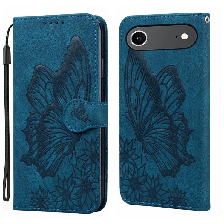 غطاء هاتف جلدي بنقش فراشات مع إحساس بالجلد الكلاسيكي وقلب أفقي، لهواتف iPhone 17 Pro Max، iPhone 17 Pro، iPhone 17، iPhone Air