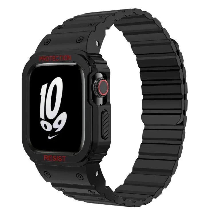 xDfind Magnetic Silicone Watch Band with Integrated Watch Cover, For Apple Watch 42 / 44 / 45mm, For Apple Watch Series 10 / 11 46mm, For Apple Watch Series 10 / 11 42mm, For Apple Watch Ultra 3 / 2 / 1 49mm, For Apple Watch 38 / 41mm
