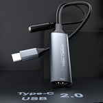 بطاقة التقاط فيديو HDMI إلى Type-C بدقة 4K 30 هرتز مع ميكسر ميكروفون U2