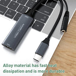 بطاقة التقاط فيديو HDMI إلى Type-C بدقة 4K 30 هرتز مع ميكسر ميكروفون U2