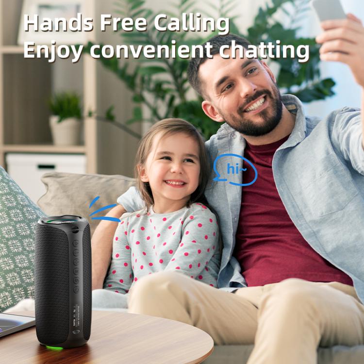 مكبر صوت بلوتوث محمول خارجي RGB Zealot MP2 بقوة 20 واط، بدون ميكروفون (أزرق)، بدون ميكروفون (تمويه)، بدون ميكروفون (أسود)