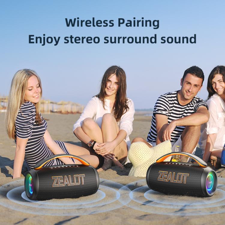مكبر صوت بلوتوث محمول يدوي خارجي RGB Zealot P12 بقوة 60 واط، P12، PT12