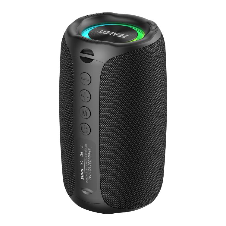 مكبر صوت بلوتوث محمول خارجي RGB Zealot M2 بقوة 8 واط، مع 2 ميكروفون، مع 1 ميكروفون