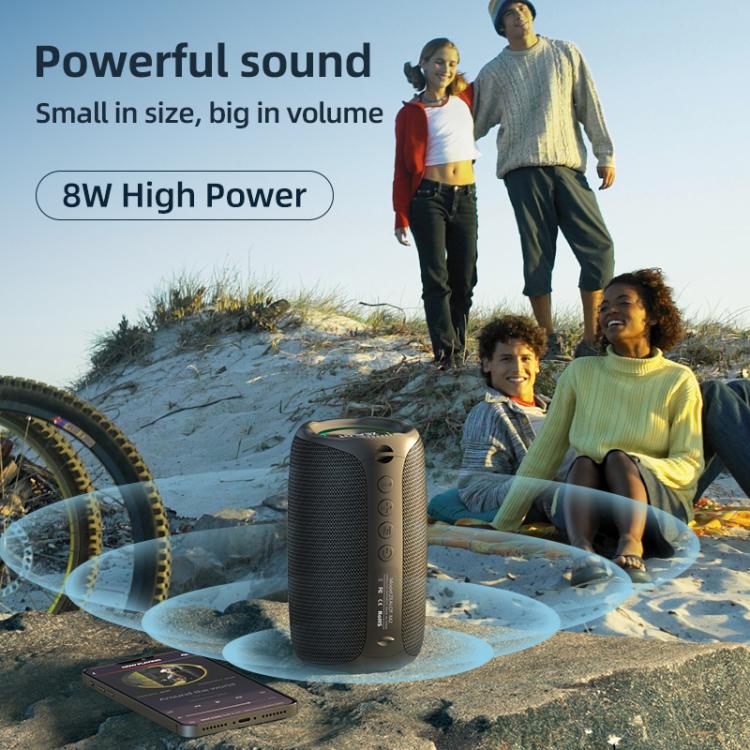 مكبر صوت بلوتوث محمول خارجي RGB Zealot M2 بقوة 8 واط، مع 2 ميكروفون، مع 1 ميكروفون