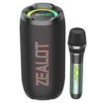 مكبر صوت بلوتوث محمول خارجي RGB Zealot S76 بقوة 50 واط، مع 2 ميكروفون، مع 1 ميكروفون، بدون ميكروفون