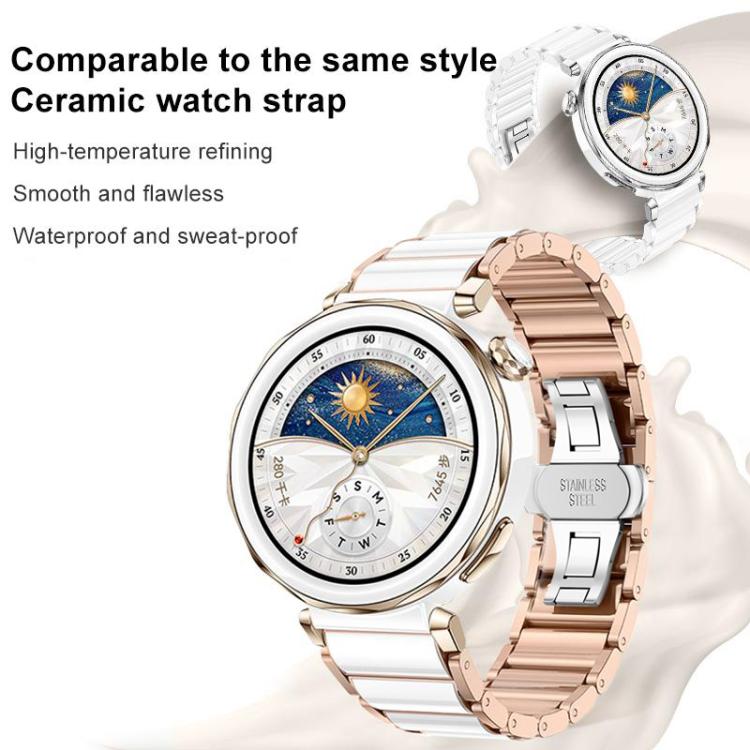 xDfind Ceramic Stainless Steel Watch Band, For Huawei Watch GT 6 41mm / GT 5 Pro 42mm