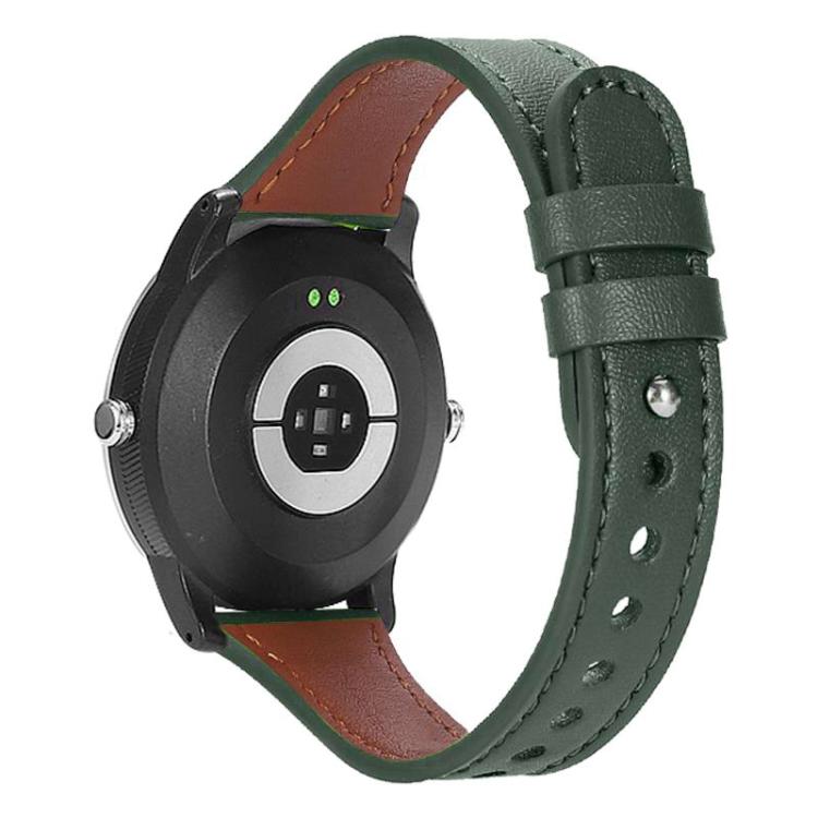 xDfind Double Ring Single Rivet Genuine Leather Watch Band, 20mm, 22mm