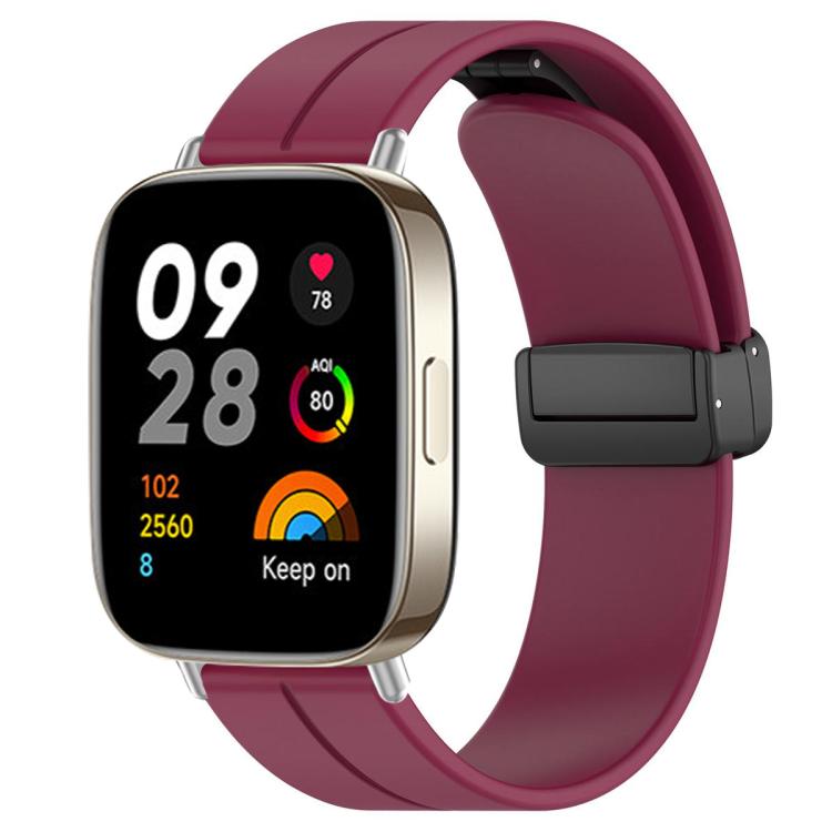 xDfind  Flat Head Groove Folding Black Buckle Silicone Watch Band, For Xiaomi Band 10 Pro / 9 Pro / Redmi Watch 6, For Redmi Watch 3 Active / Watch 3 Lite, For Redmi Watch 3