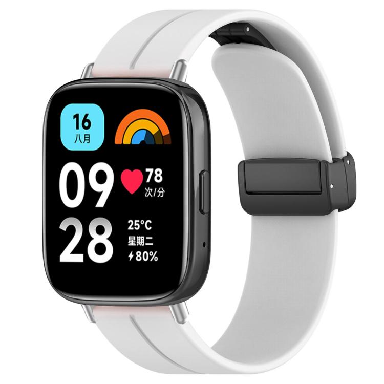 xDfind  Flat Head Groove Folding Black Buckle Silicone Watch Band, For Xiaomi Band 10 Pro / 9 Pro / Redmi Watch 6, For Redmi Watch 3 Active / Watch 3 Lite, For Redmi Watch 3