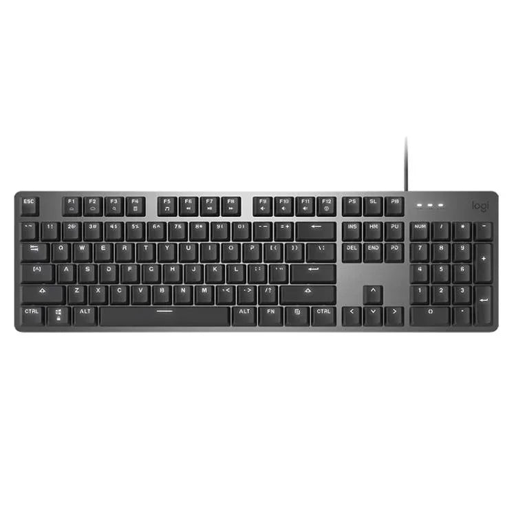 لوحة مفاتيح ميكانيكية سلكية مضيئة Logitech K845، طول الكابل: 1.8 متر، محور لونغهوا بني، محور لونغهوا أحمر