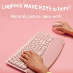 لوحة مفاتيح لاسلكية مريحة Logitech WAVE KEYS