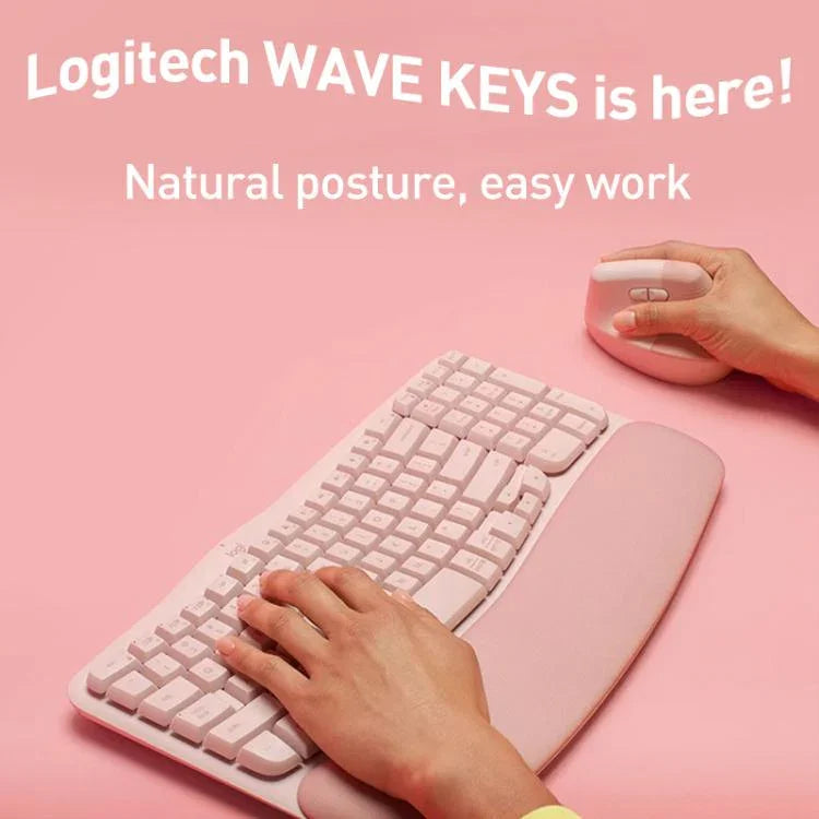 لوحة مفاتيح لاسلكية مريحة Logitech WAVE KEYS