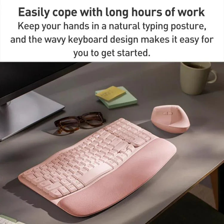 لوحة مفاتيح لاسلكية مريحة Logitech WAVE KEYS