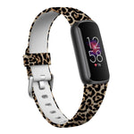 xDfind Silver Buckle Painting Silicone Watch Band For Fitbit Luxe, S, L