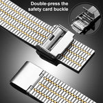 xDfind Seven Beads Buckle Stainless Steel Watch Band, 20mm, 22mm