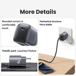 شاحن سريع USAMS CC323 T66 45 واط USB-C / Type-C GaN، قابس الاتحاد الأوروبي، CC323