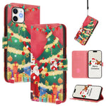 Christmas Series Buckle Leather Phone Case with Hand Strap, For iPhone 14 Pro Max, For iPhone SE 2022 / SE 2020 / 8 / 7, For iPhone 13 Pro Max, For iPhone 13 Pro, For iPhone 13 mini, For iPhone 12 Pro / 12, For iPhone 12 Pro Max, For iPhone 12 mini