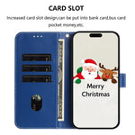 غطاء هاتف جلدي بسلسلة عيد الميلاد مع حزام يد، لهواتف iPhone 17e / 16e، iPhone 17 Pro Max، iPhone 17 Pro، iPhone 17، iPhone Air، iPhone 16 Pro Max، iPhone 16 Pro، iPhone 16 Plus